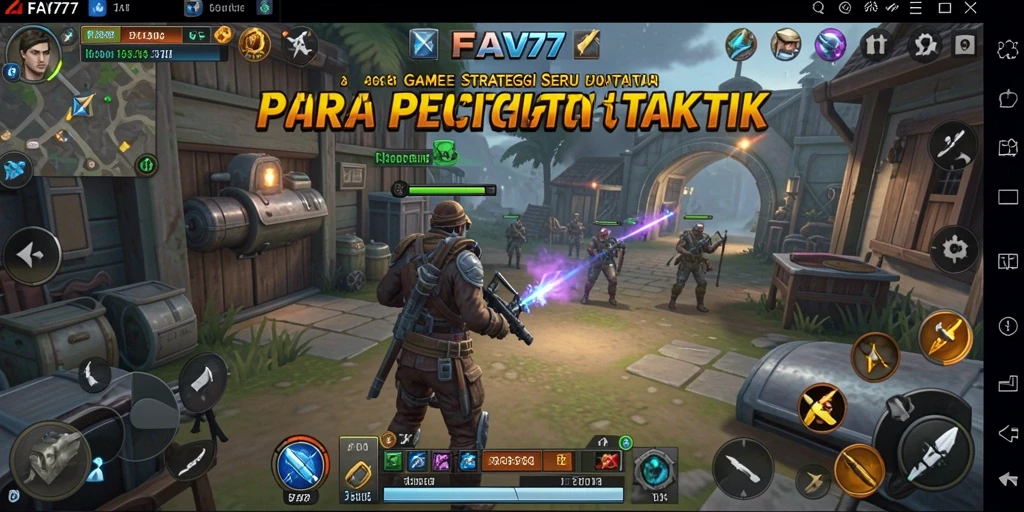 Gambar tampilan gameplay FAV77 yang menampilkan pertarungan strategi.