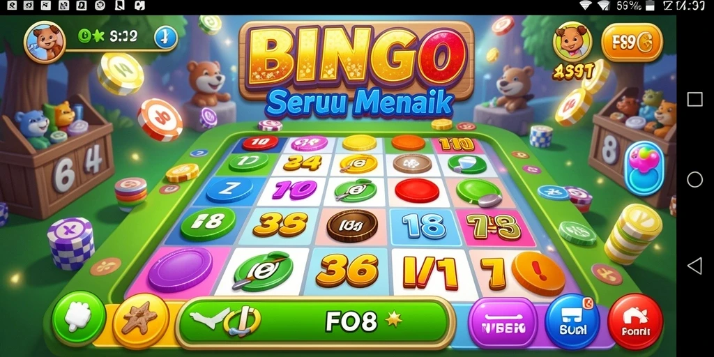 Tampilan seru gameplay Bingo di FO8.