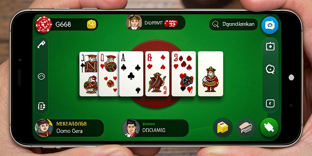 Screenshot G668 menampilkan gameplay seru Domino yang kompetitif.