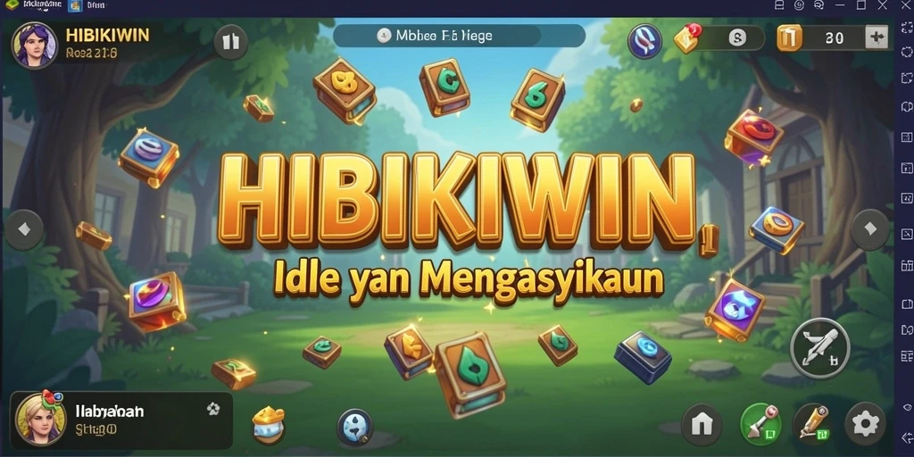 Tampilan menarik dari gameplay HIBIKIWIN yang menampilkan aksi Idle.
