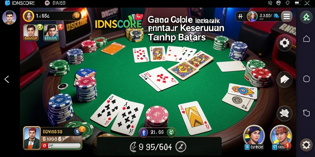 Gameplay seru IDNSCORE dengan papan Gaple yang menantang.