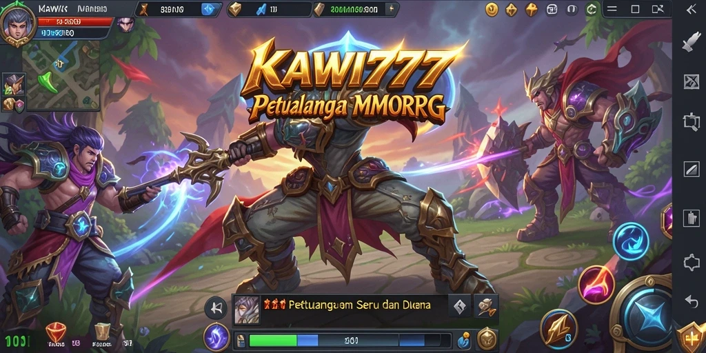 Tampilan gameplay KAWI777 yang mendalam dan menarik dalam dunia MMORPG.