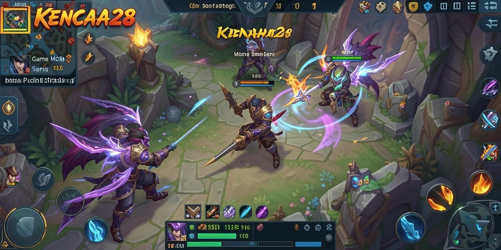 Gameplay seru KENCANA28 dengan hero yang beragam dan aksi intens.