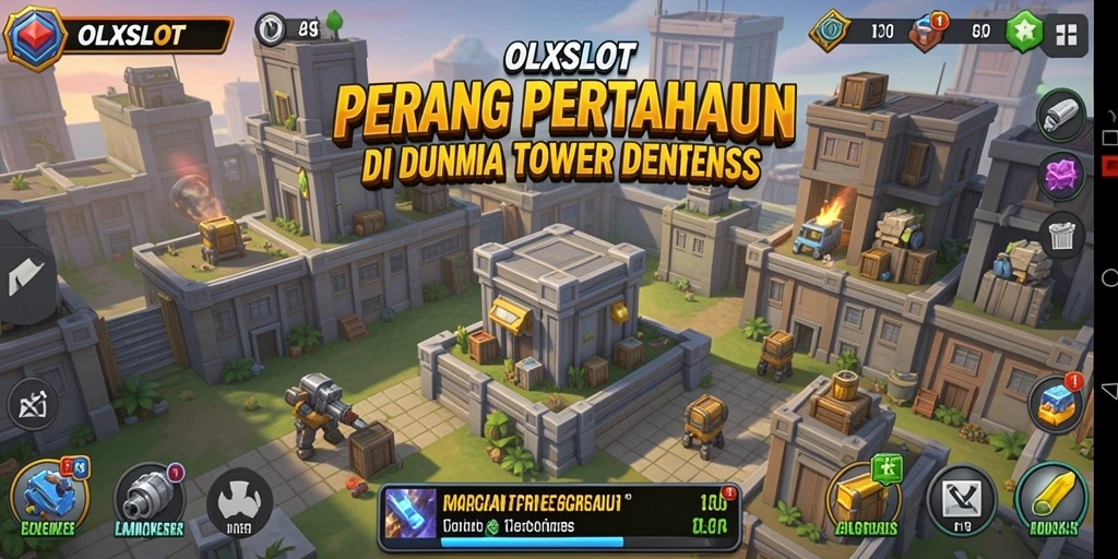 Tampilan aksi mendebarkan dari gameplay Tower Defense di OLXSLOT.