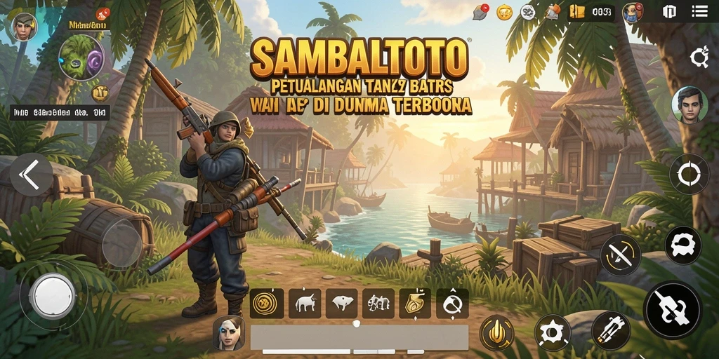 Tangkapan layar gameplay menunjukkan eksplorasi luas dalam SAMBALTOTO.