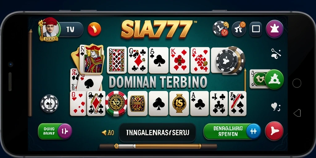 Tampilan gameplay seru dalam permainan Domino SIA777.