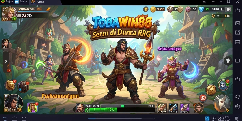 Gameplay menakjubkan dalam TOBAWIN88 dengan karakter dan petualangan seru.